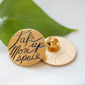 Signature Take Up More Space Circle Gold Plated Br